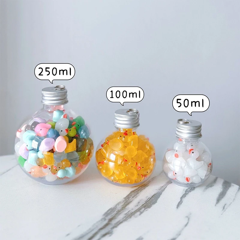 Plastic Juice Bottle Plastic Cookie Jars With Lids Food Storage Container Wide Mouth Jar Reusable Cookie Container