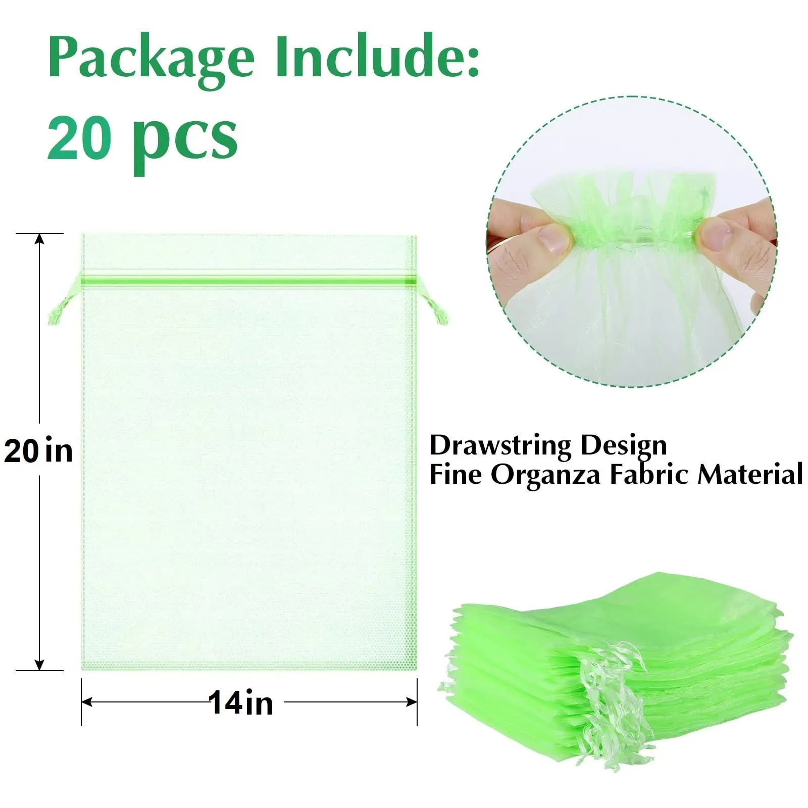 30/50/100pcs Fruit and Vegetable Protection Bags Insect and Bird-Proof Netting Bagging Netting for Strawberry and Grape Orchards