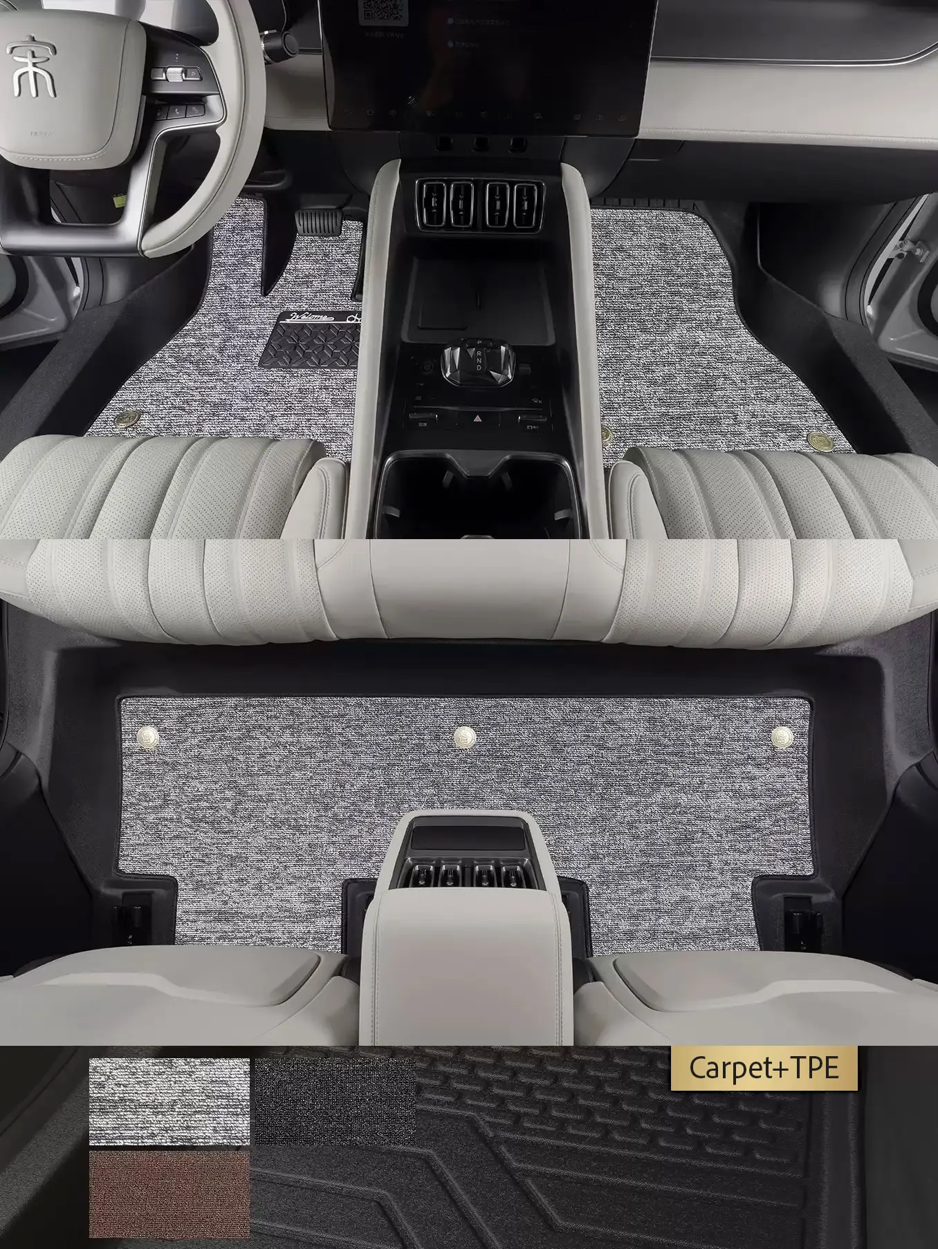 Left-Hand Drive Car Custom Fit Floor Mat For BYD song L EV DM-i 2024-2026 Waterproof Odorless Durable Full Coverage Floor Liner
