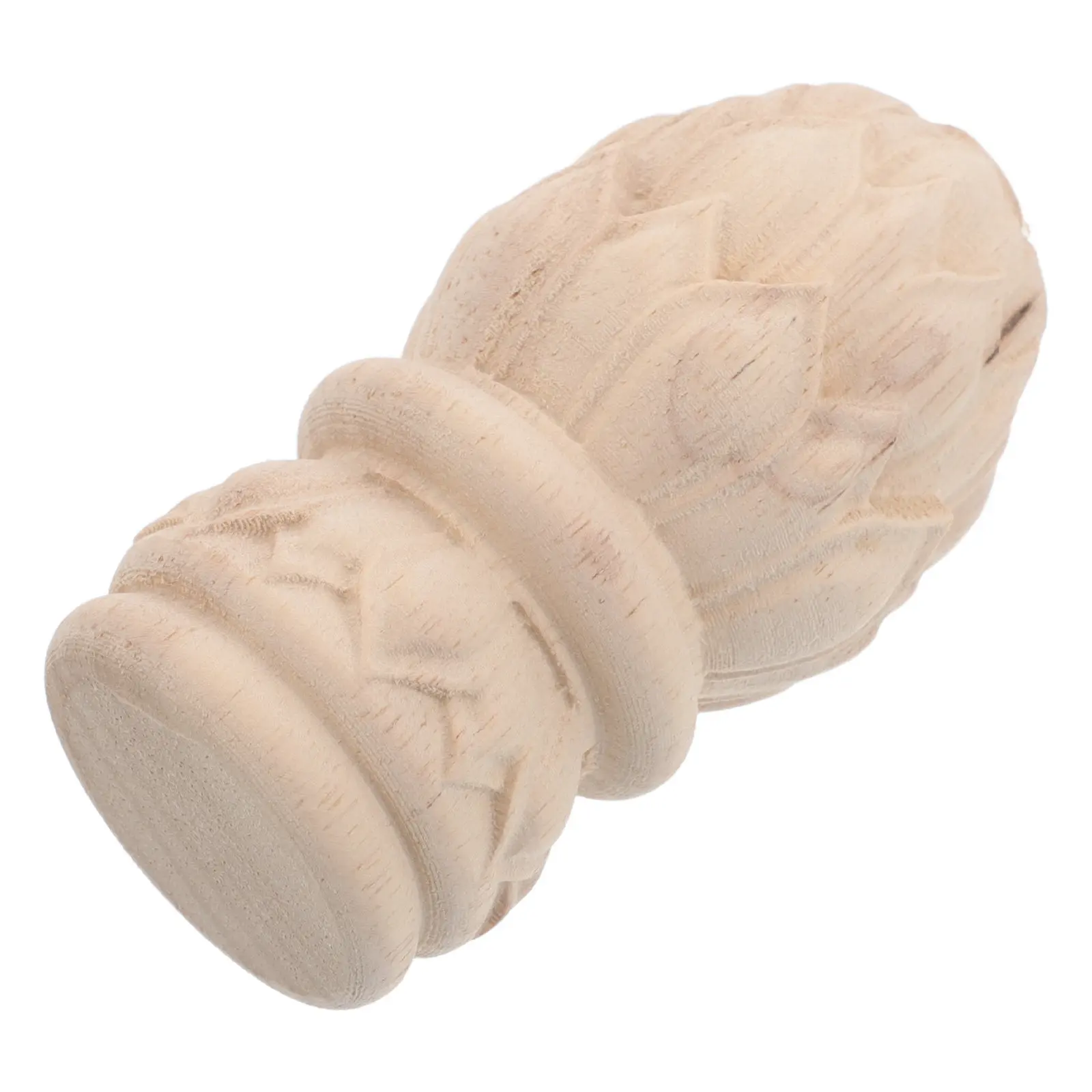 

Wood Staircase Wooden Finial Lotus Carved Baluster Topper Unfinished Wood Cap Bed Post Furniture Railing Decorative Handrails