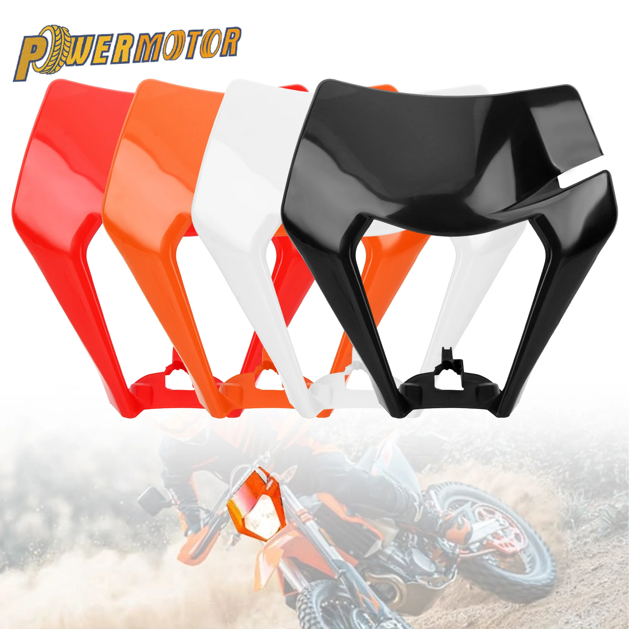 Motorrad-Scheinwerferverkleidung für KTM EXC SX SXF XCF 300 125-500 Motocross Licht Kunststoff Ersatzteile Dirt Bike