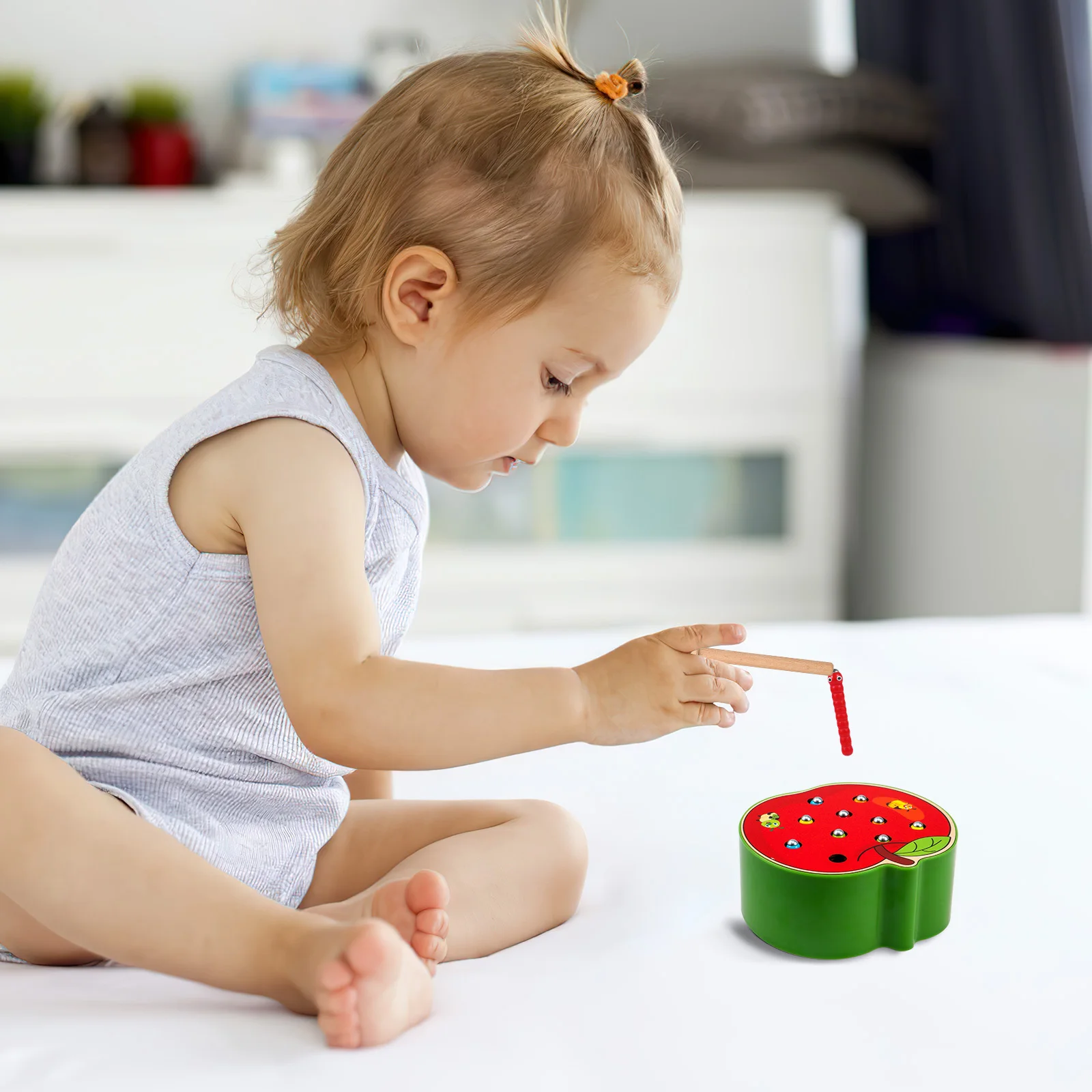 

1Set Creative Developmental Insect Catch Game Smooth Surface Edges Safe Use Enhance Color Cognition Children Catch Insects