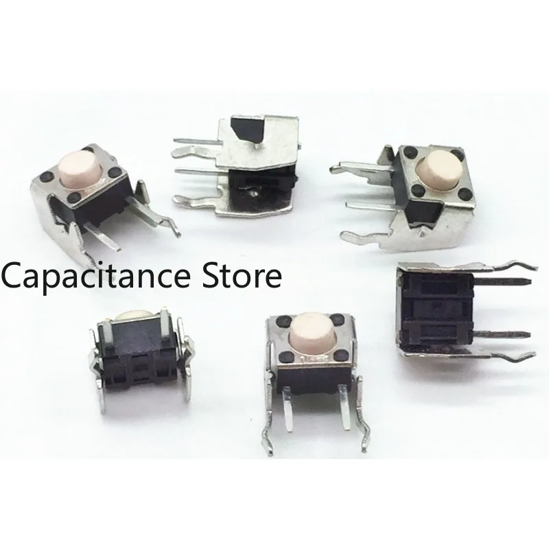 10PCS Original light touch switch 6*6*5mm with bracket side inserted two foot  button