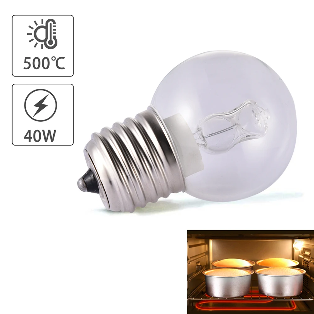 High Temperature 500 Degree E27 Oven Toaster Steam Light Bulb Cooker Hold Lamp 40W 220V-240V LED Bulb Oven Light Bulb