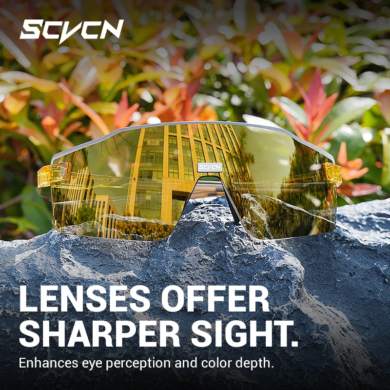 SCVCN Fahrradbrille Modische Outdoor-Laufbrille Wanderbrille Fahrrad-Sportbrille für Männer und Frauen MTB Rennrad-Brille