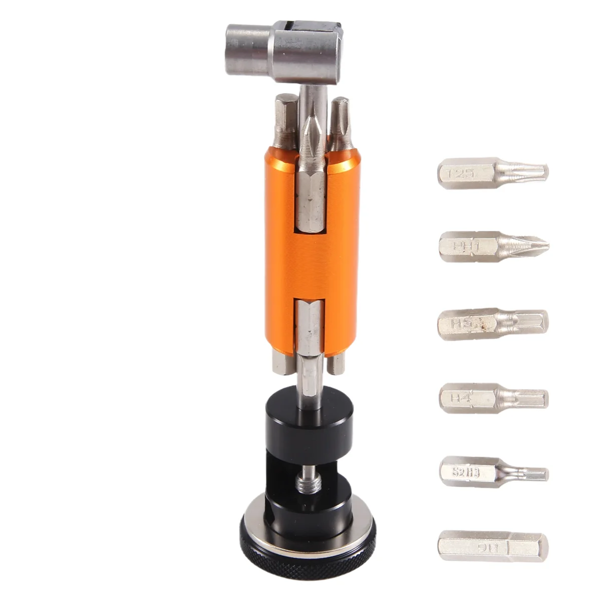 Srwn אלומיניום אופניים תיקון כלי בלתי נראה סט סט רב נייד משודרגת משושה גרסה ניידת משודרגת ברגים משושה הברגה t25, שחור