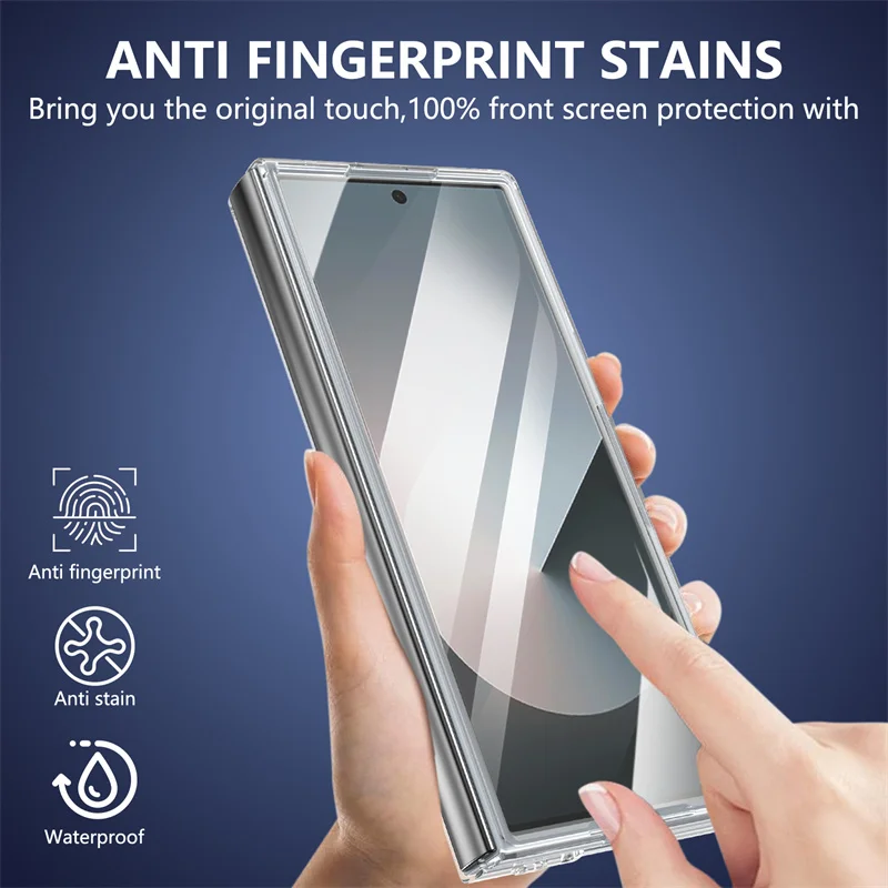 Etui magnetyczne na telefon Samsung Galaxy Z Fold 7 6 5 4 3, wysoce przezroczyste PC, folia ochronna na ekran Magsafe, odporne na wstrząsy