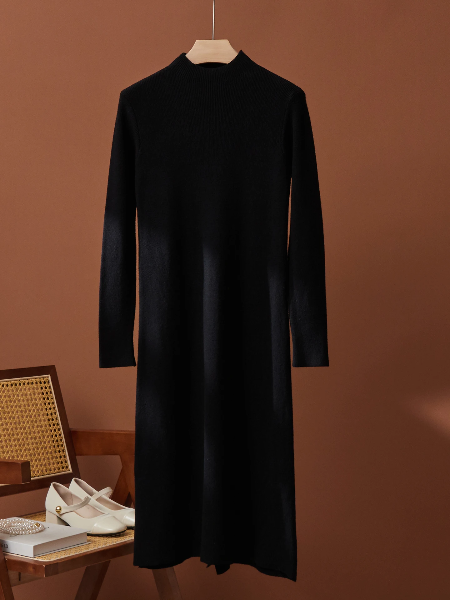 Beautiful Unique Design Knitted Dress And Vest Set Autumn Winter Chinese Style Women's Fashion Two-Piece Suit Warm Long Sleeve view 3