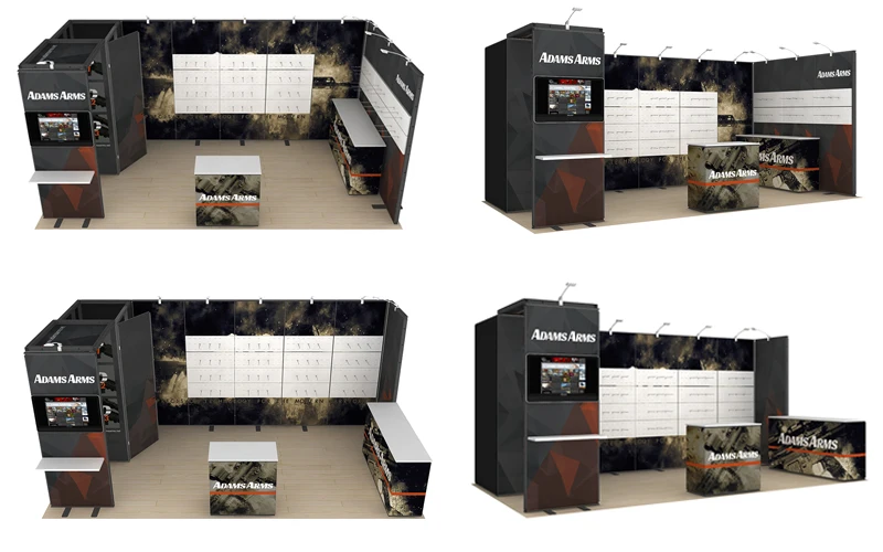 Stand per esposizione pubblicitaria cosmetica con progettazione grafica popolare da 3x6 m di Hangzhou