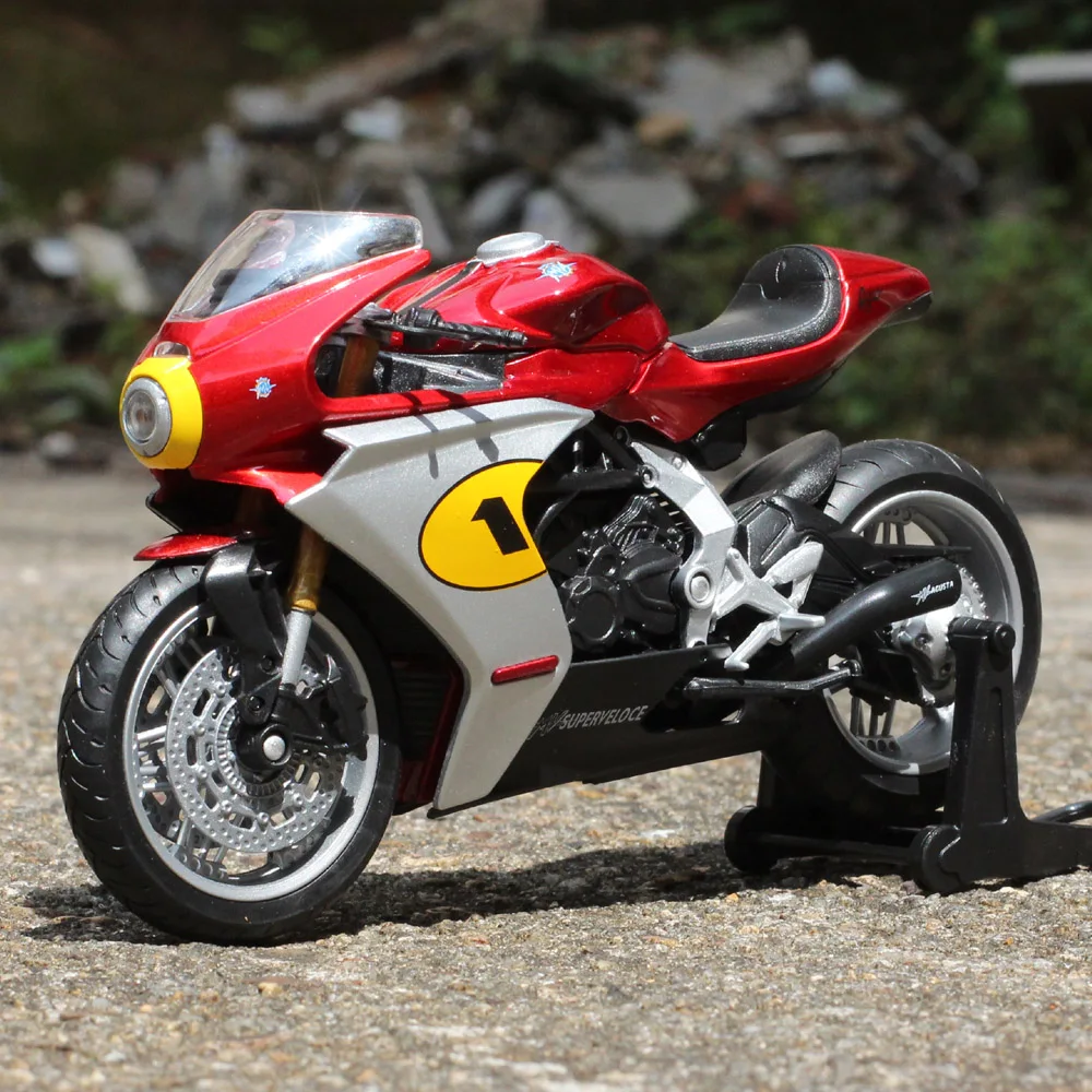 Kids Welly 1:12 Scale 2022 MV Agusta Superveloce Ago Motorcycle Model Bike GP Racing Diecast Moto Vehicle Miniature Souvenir