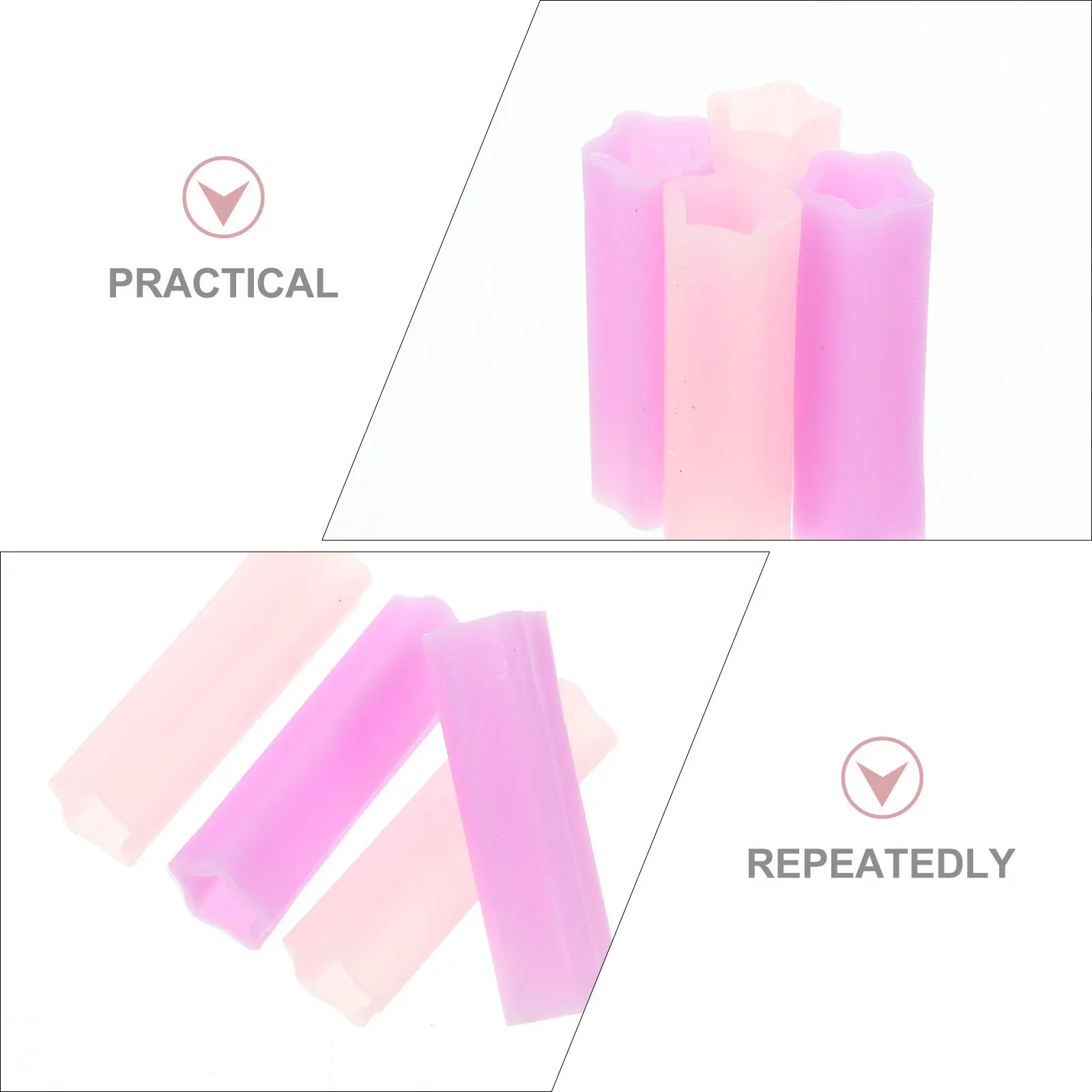 4 قطعة الغطاء الواقي القراص لمقص بشرة الأظافر أطقم مانيكير الوردي الوردي الأحمر دائم الاستخدام المتكرر سلامة الاطفال #2