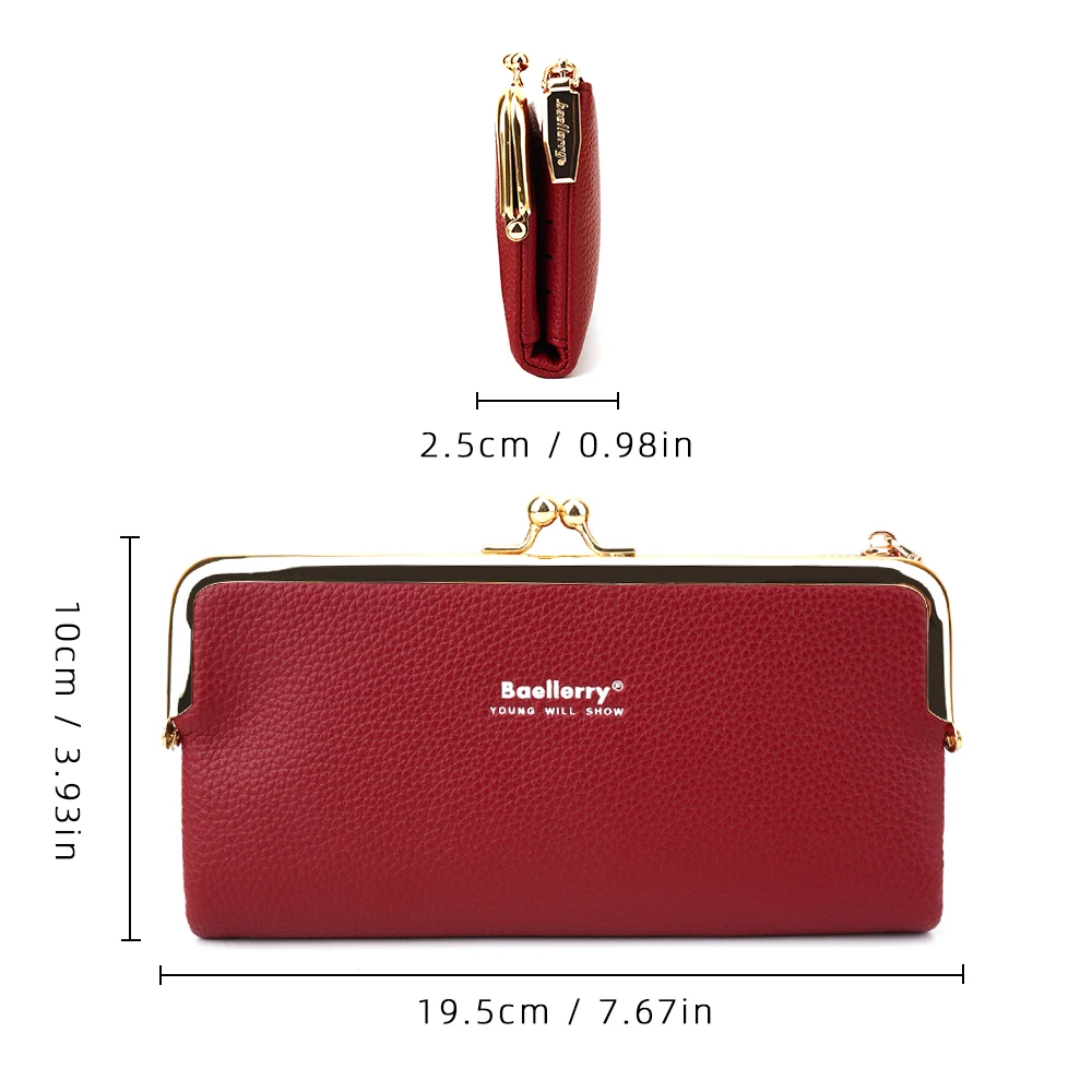 Baellerry New Women\'s Long Wallets Big Capacity Zipper Coin Pocket Female Purses Luxury Card Holder Photo Holder Wallet For Girl