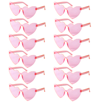 6/8/10/12pcs Bachelorette Hen Party Sunglasses Pink Heart Glasses Bride To Be Bridesmaid Gifts Wedding Bridal Shower Decors