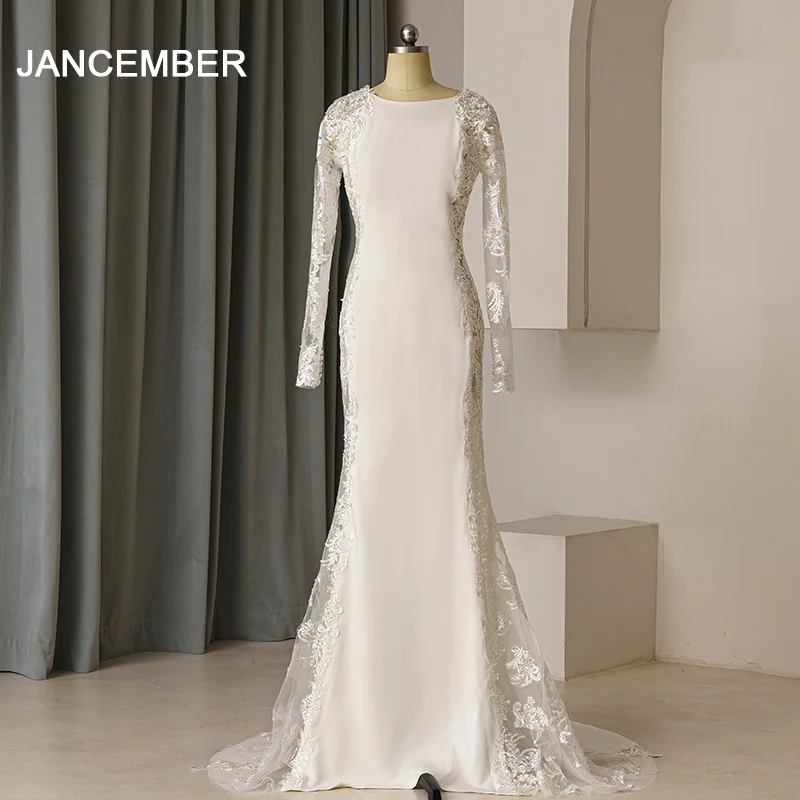 Jancember 2024 abito da sposa cinese con berretto lungo abito da sposa con lungo treno principessa Plus Szie abito da sposa vestido de novia