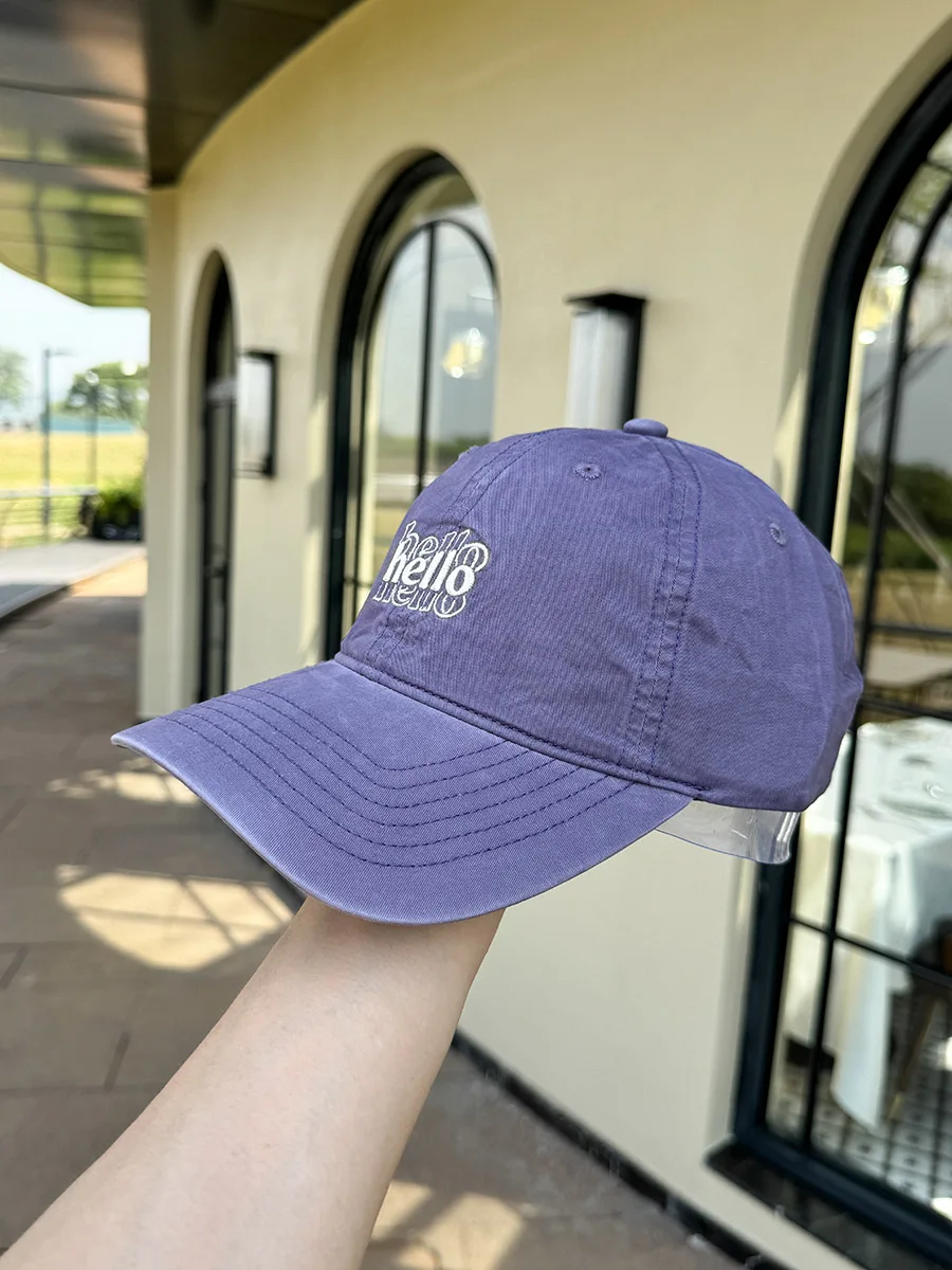 

Baseball cap women's wide brim cap big head circumference showing face small retro versatile