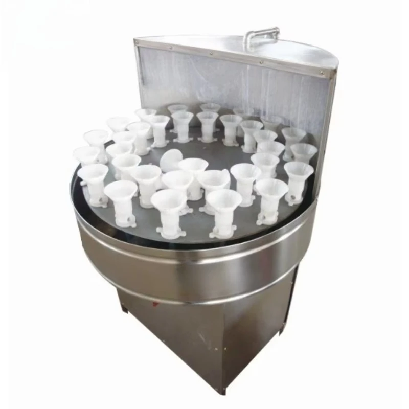 Automatic rotating glass bottle cleaning machine with motor
