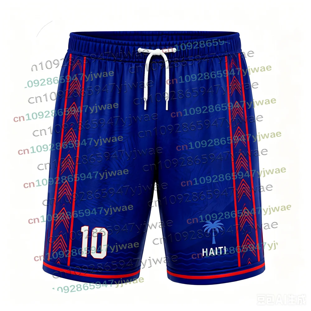 

2026 Haiti Haitian Flag 3D Print Mens Women Loose Oversize Sport Shorts Drawstring Quick Dry Shorts For Summer Motorcycle Shorts