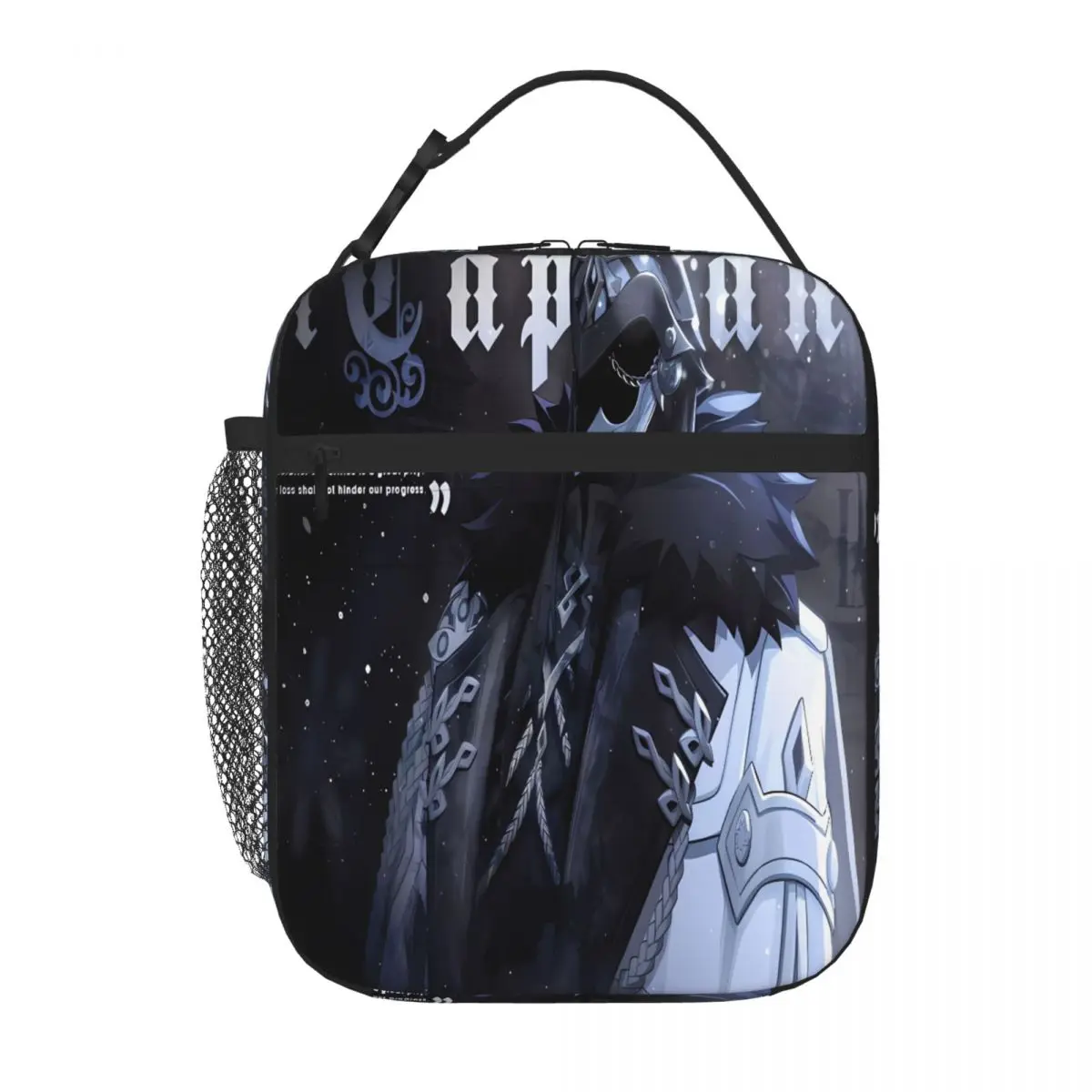 Bestselling Genshin Impact Capitano Travel Style Foldable Lunch Bag Nursing Shift Food Tote Bag