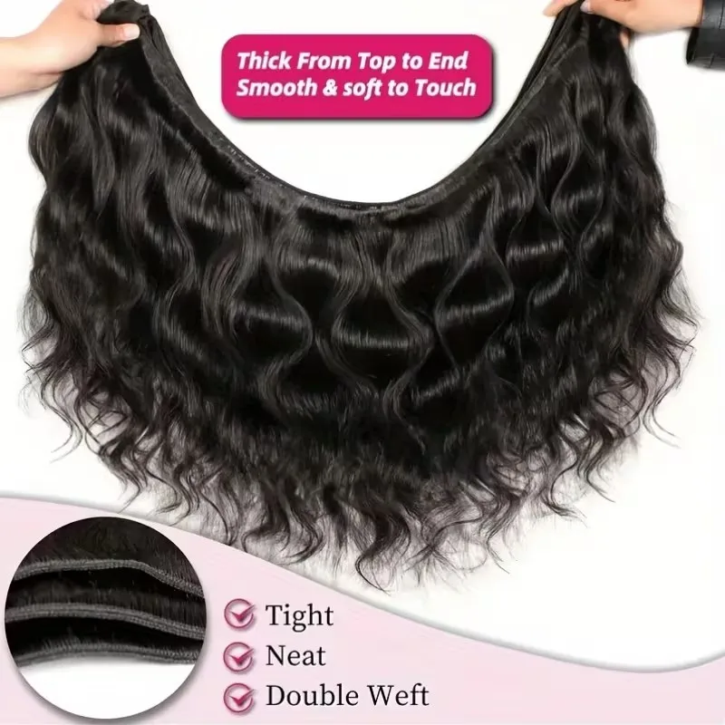 Raw Brazilian Body Wave Bundles With 4X4 Closure Brazilian Human Hair Weave Bundles With 5X5 Closure Hair Extension 3 Bundles view 4