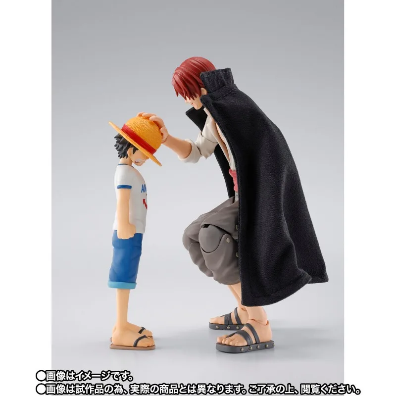 Bandai-figura de acción de S.H.Figuarts SHF One Piece SHANKS & MONKEY.D.LUFFY -CHILDHOOD, modelo de juguete, Colección, Hobby, Original