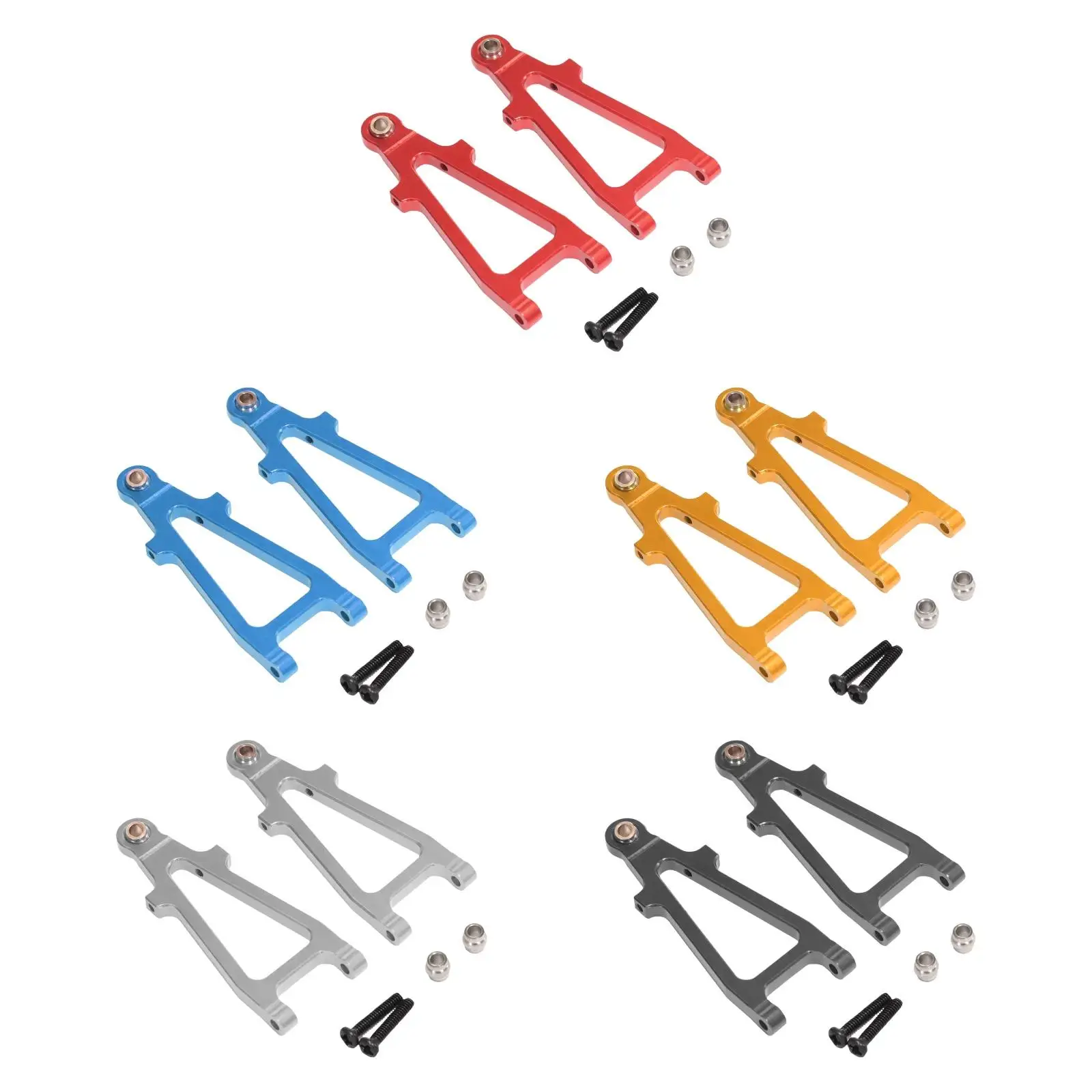 2x piezas de repuesto de brazos oscilantes inferiores delanteros de coche RC escala 1:20 resistente fácil