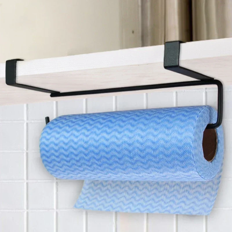 أدوات تخزين المطبخ الجديدة متعددة الوظائف أبيض وأسود رف المرحاض لفة الورق رف الحد الأدنى نمط منظم منزلي شماعات الأنسجة