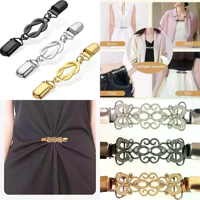 3/4/6Pcs Retro Sweater Clips Cinch Clip For Variety Of Shirts Cinches Shawl Clips Sweater Clips Scarf Buckle