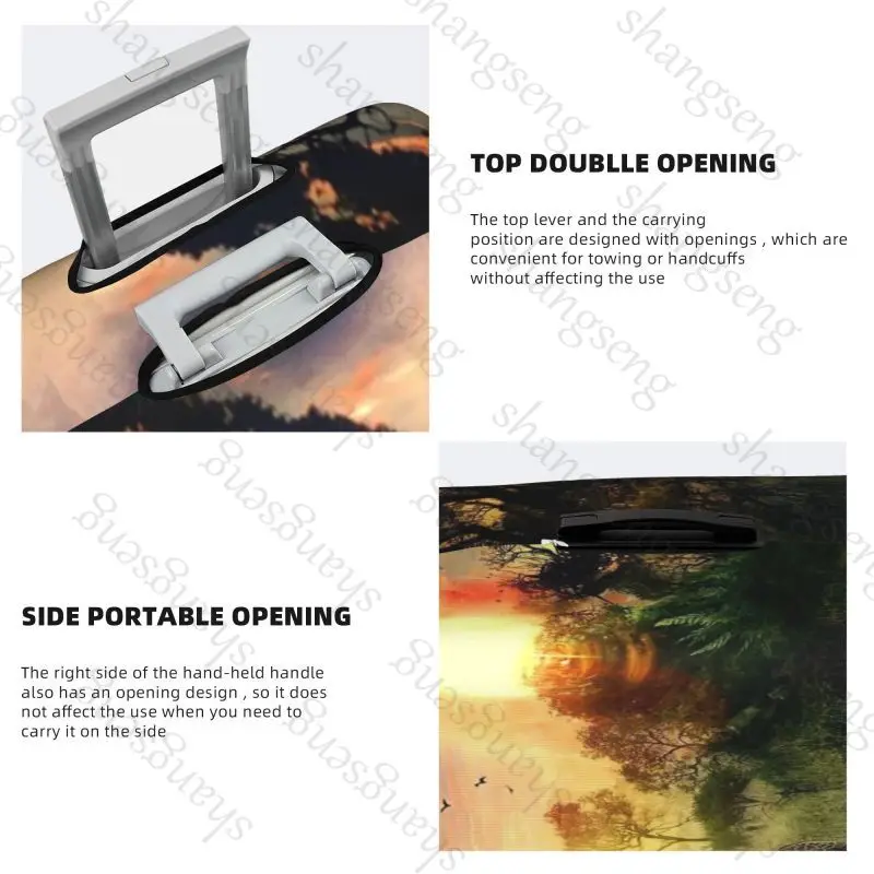 حقيبة حماية لحقيبة السفر على شكل حيوان نمر نمر أسد شرس، غطاء حقيبة، حماية مرنة، غطاء أمتعة قابل للغسل #3