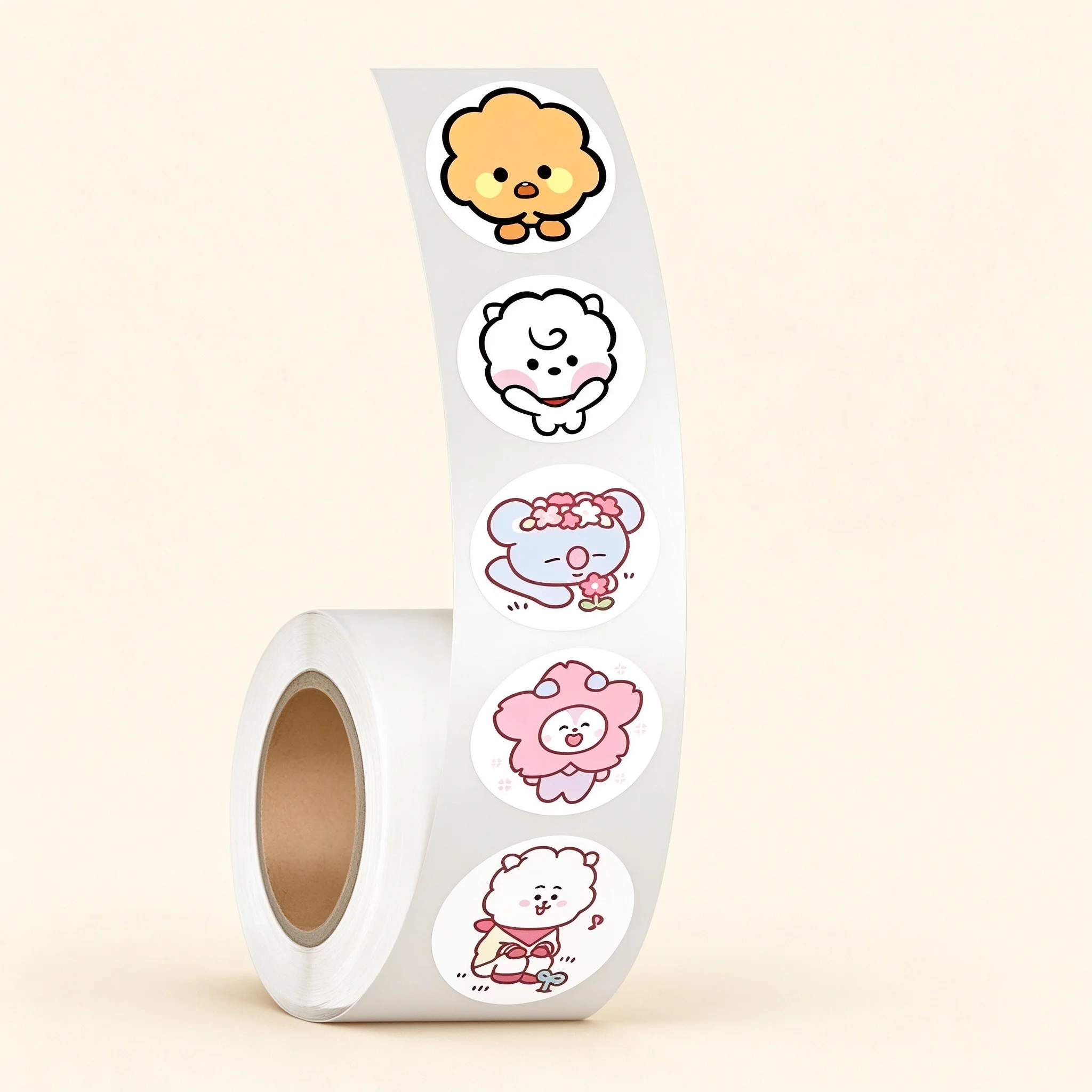 Hot 500PCS BT21 Cute Cartoon Stickers K-pop Idol Merch for DIY Phone Case & Scrapbook Decoration, cute decorations,cartoon dolls