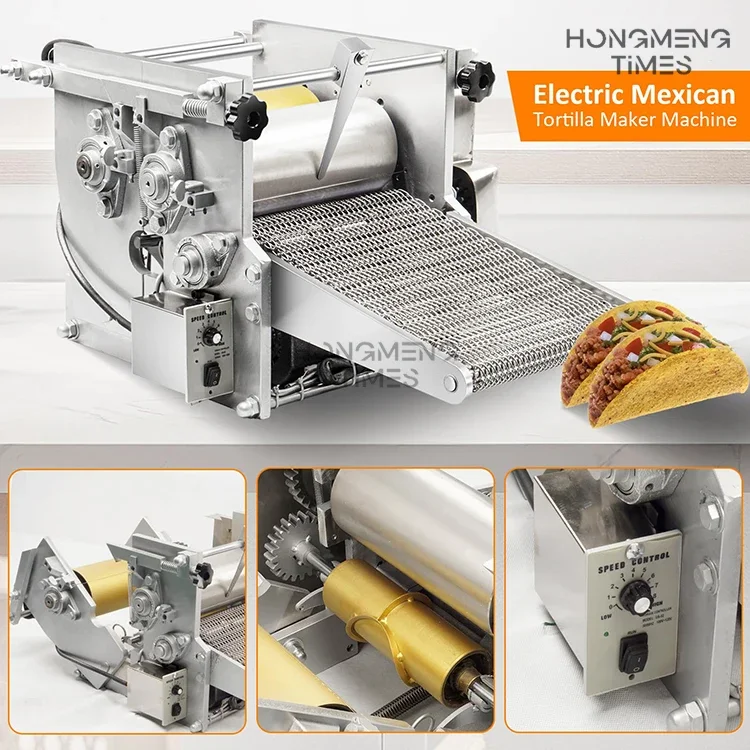 Commercial Electric Tortilla Maker - Automatic Roti/Chapati/Flatbread Machine - 1500pcs/hr - Adjustable Size & Thickness