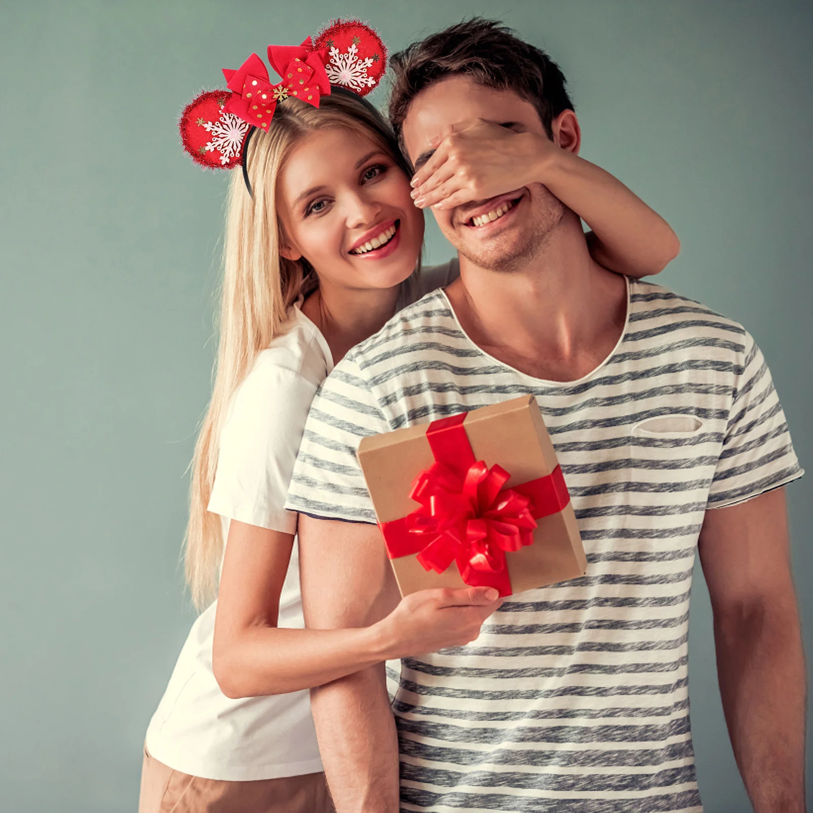 

Festive Snowflake Bow Headband Sturdy Fabric Hair Band Party Hair Accessories for Women Womens Headband Headbands