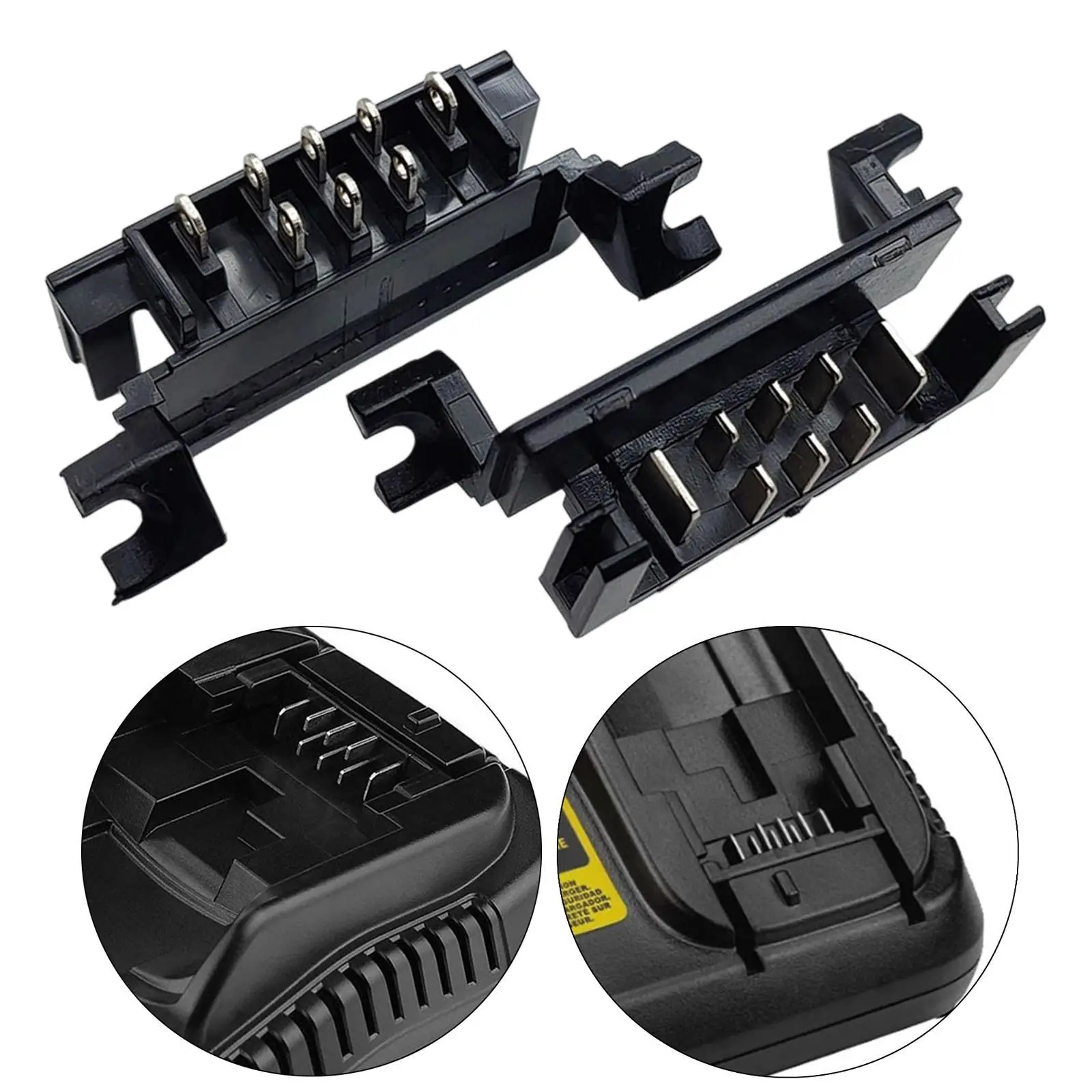 2Pcs Charger Adapter Sturdy Charger Connector Terminal for Workshop Garage