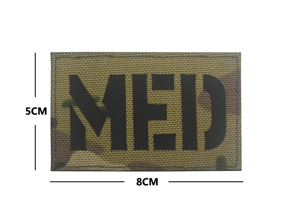 Tactical Medic Patches IR Infrared Reflective Medical First Aid Fastener Hook Loop Embroidered Emblem Applique Vest Badge