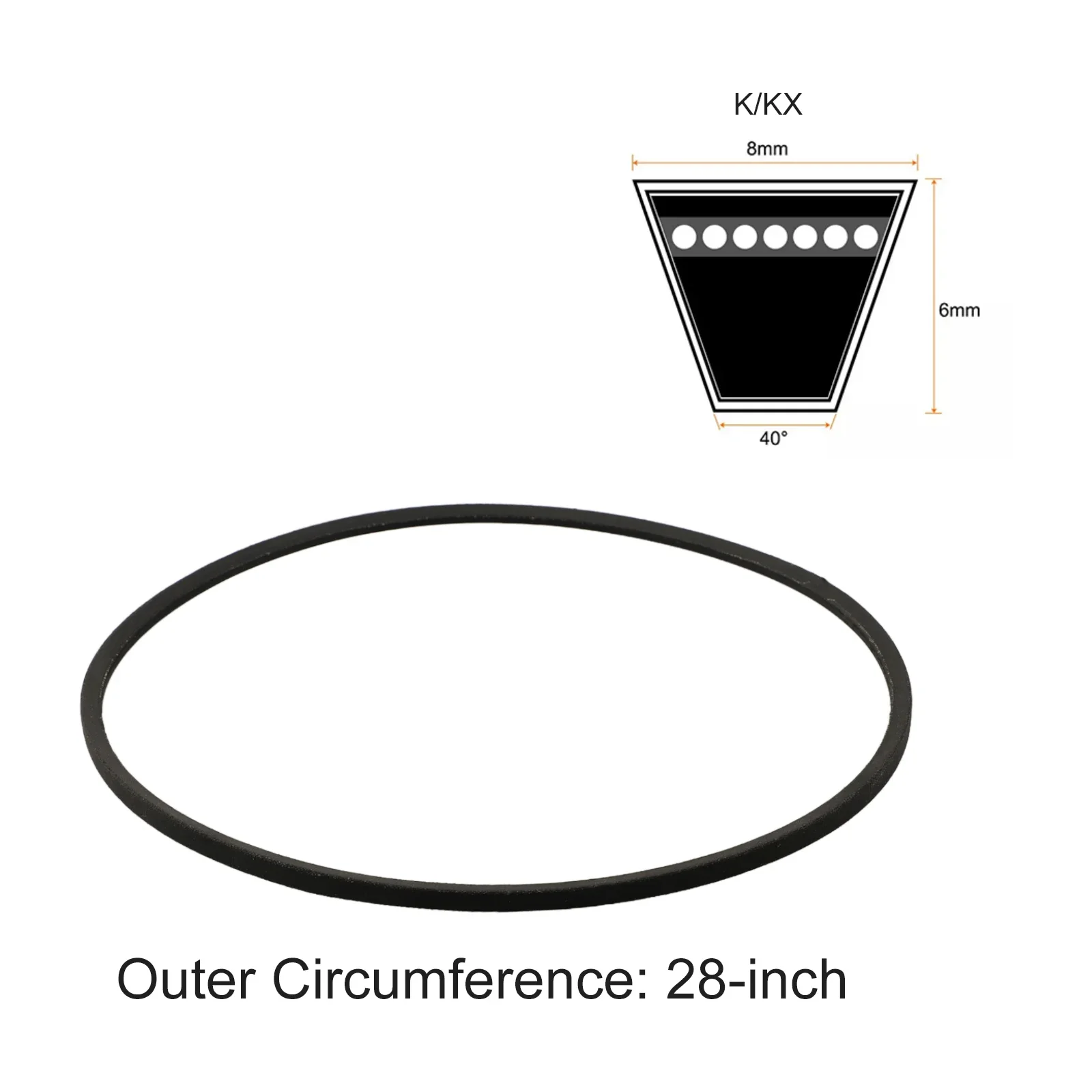 Drive V-Belt Black K28 V-Belt Cold Resistant Good Elasticity Good Wear Resistance For Replacement For Convenience