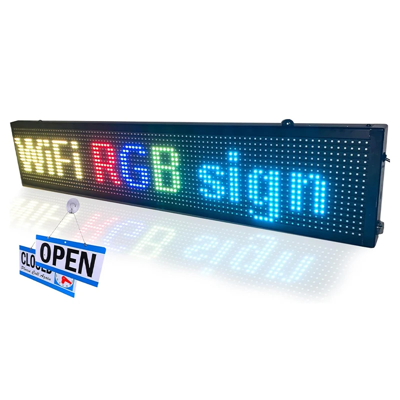Outdoor P10 Full Color Business Advertising Screen Wifi Controlled Programmable Scrolling LED Signs Digital Display Message