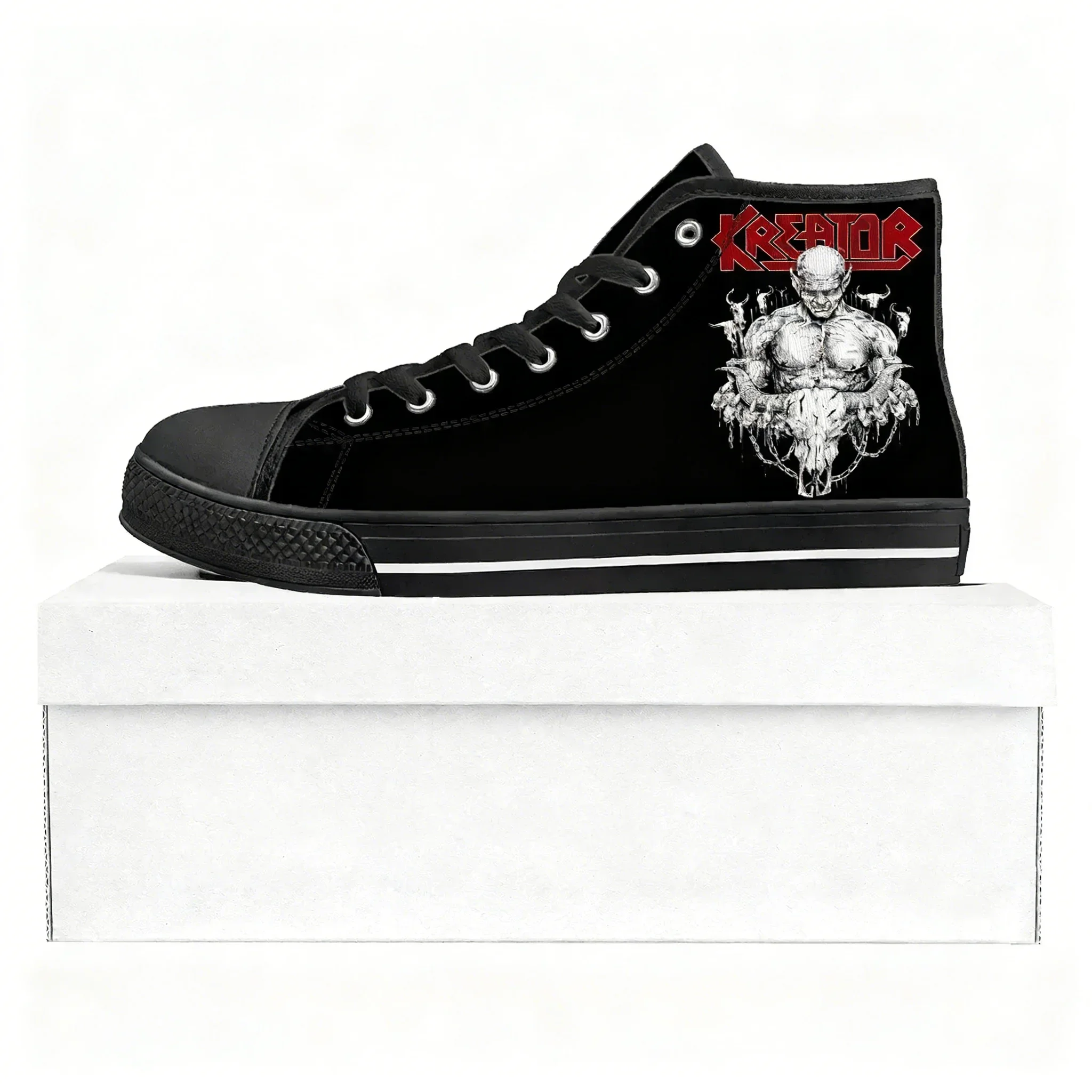 

Kreator Band High Top High Quality Sneakers Mens Womens Teenager Gods of Violence Sneaker Couple Shoes Custom Made Shoe Black