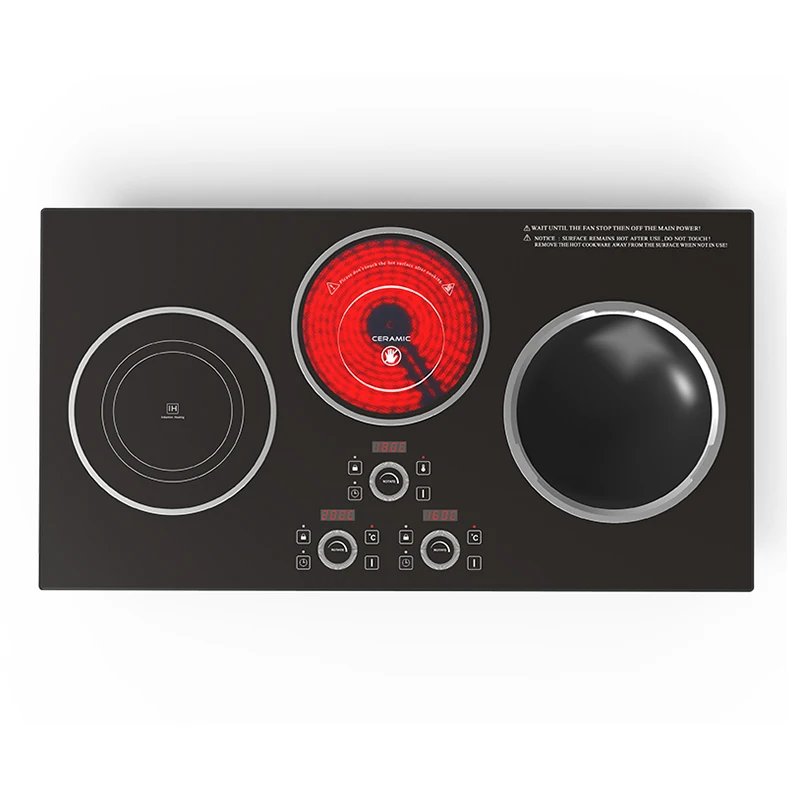

New Design Commercial Cooktop Wok 3500w 220v Electric Three burner Induction Cooker