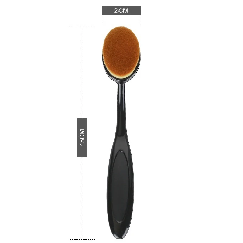 Cepillo de dientes tipo cepillo de maquillaje, brocha de belleza en polvo, colorete facial, Base profesional portátil, cosméticos, Base suave, 1 ud.