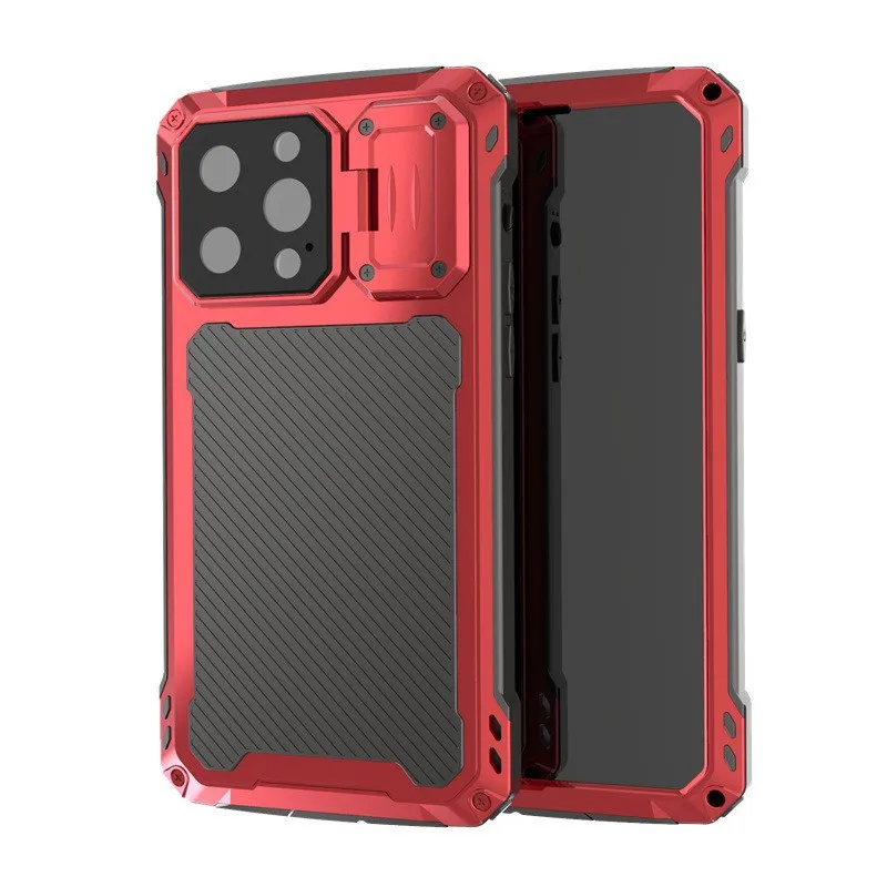 

Full-body Rugged Armor Shockproof Protective Cases For Apple Iphone 14 Pro Max Mini 14 Plus Kickstand Aluminum Metal Cover Case