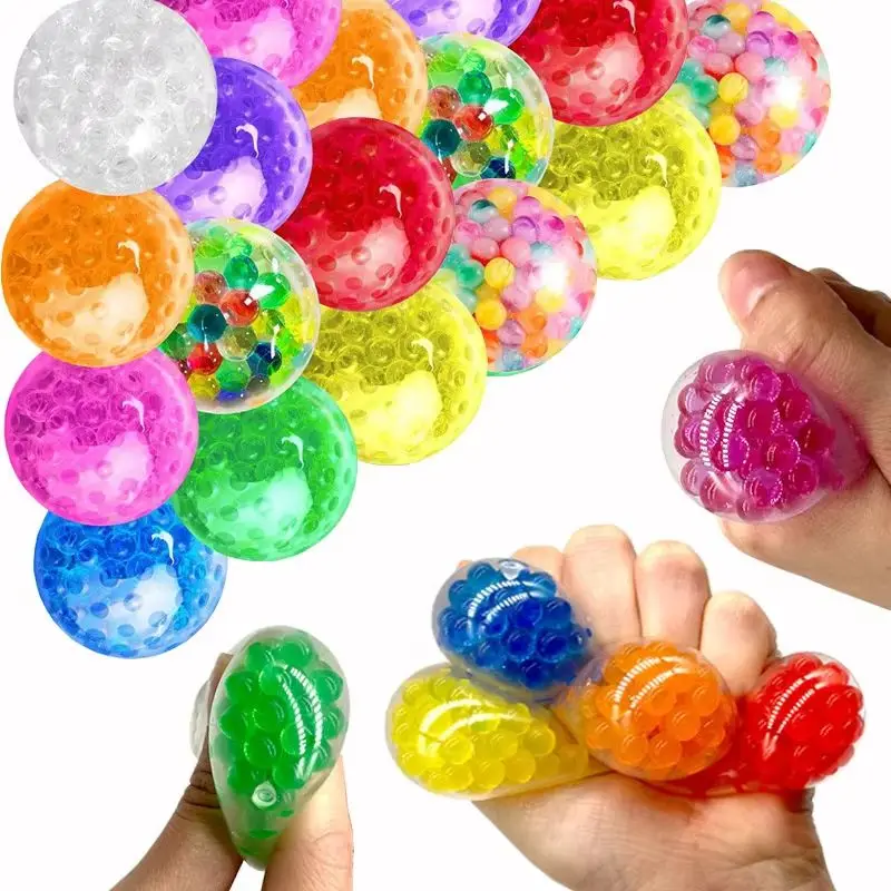Colorful Stress Balls Squeeze Ball Stress Relief Squishy Toys for Kids Birthday Party Favor Gifts Classroom Prize