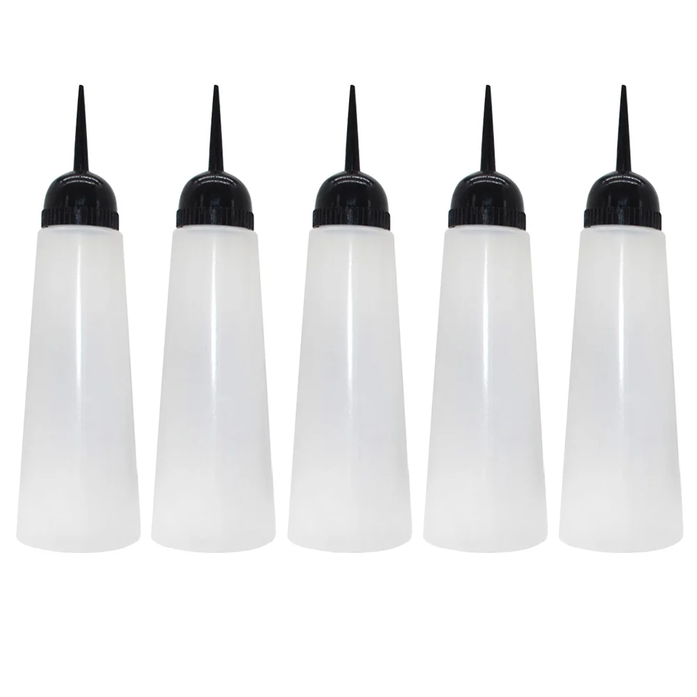 

5 Pcs Hair Wash Pot Dye Squeeze Bottle Applicator for Oil Bottles with Nozzle Scale Toner Color Oiling