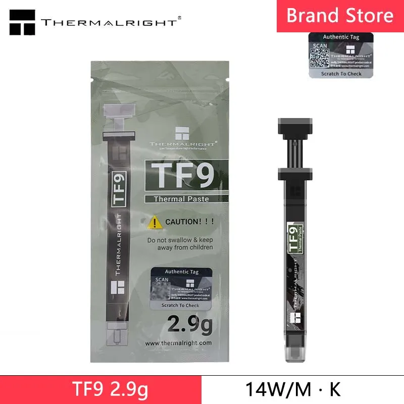 Thermalright TF9 thermal grease CPU thermal paste computer notebook graphics card GPU cooling silicone TF9 2.9g with scraper