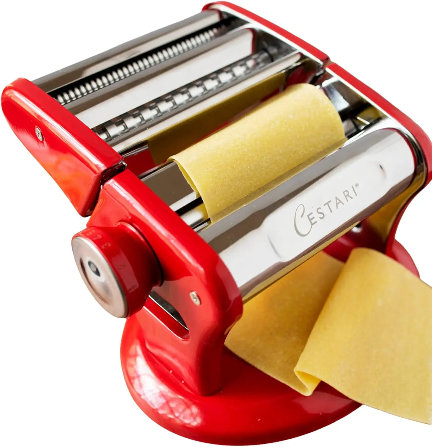 

Unique Patented Base for No-Slip Use of Stainless Steel Pasta Roller Machine - 150 mm -