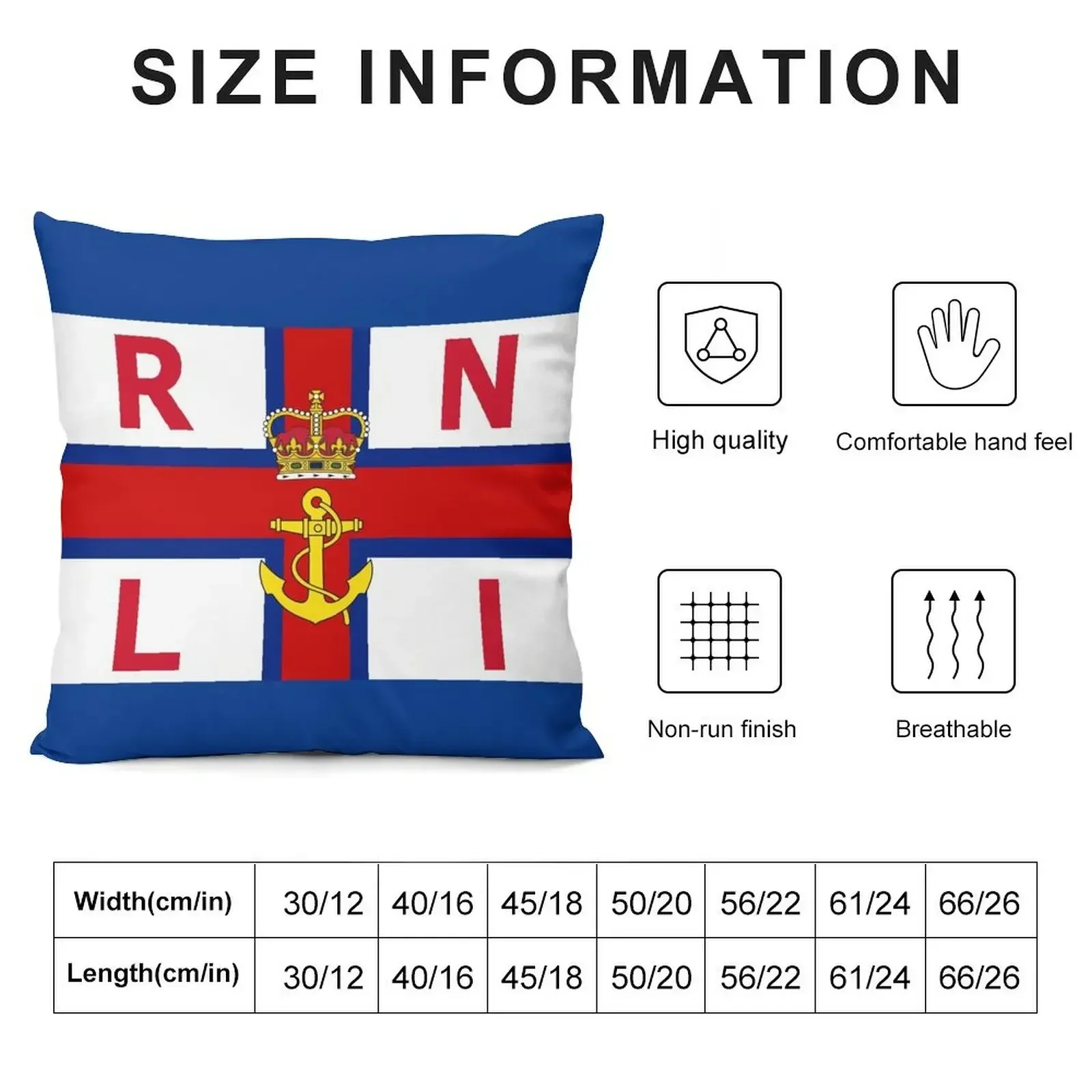 Royal National Lifeboat Institution flag Throw Pillow Cushions Home Decor Pillowcases For Pillows Luxury Sofa Cushions pillow