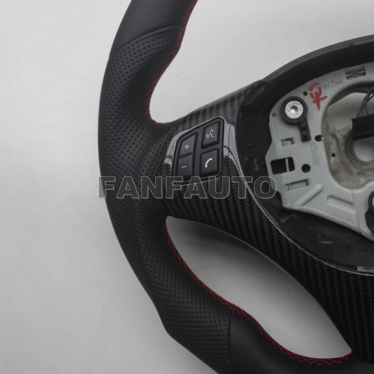 Replacement D Shape Real Carbon Fiber Steering Wheel with Leather for BMW E90 E91 E92 E93 3 Series