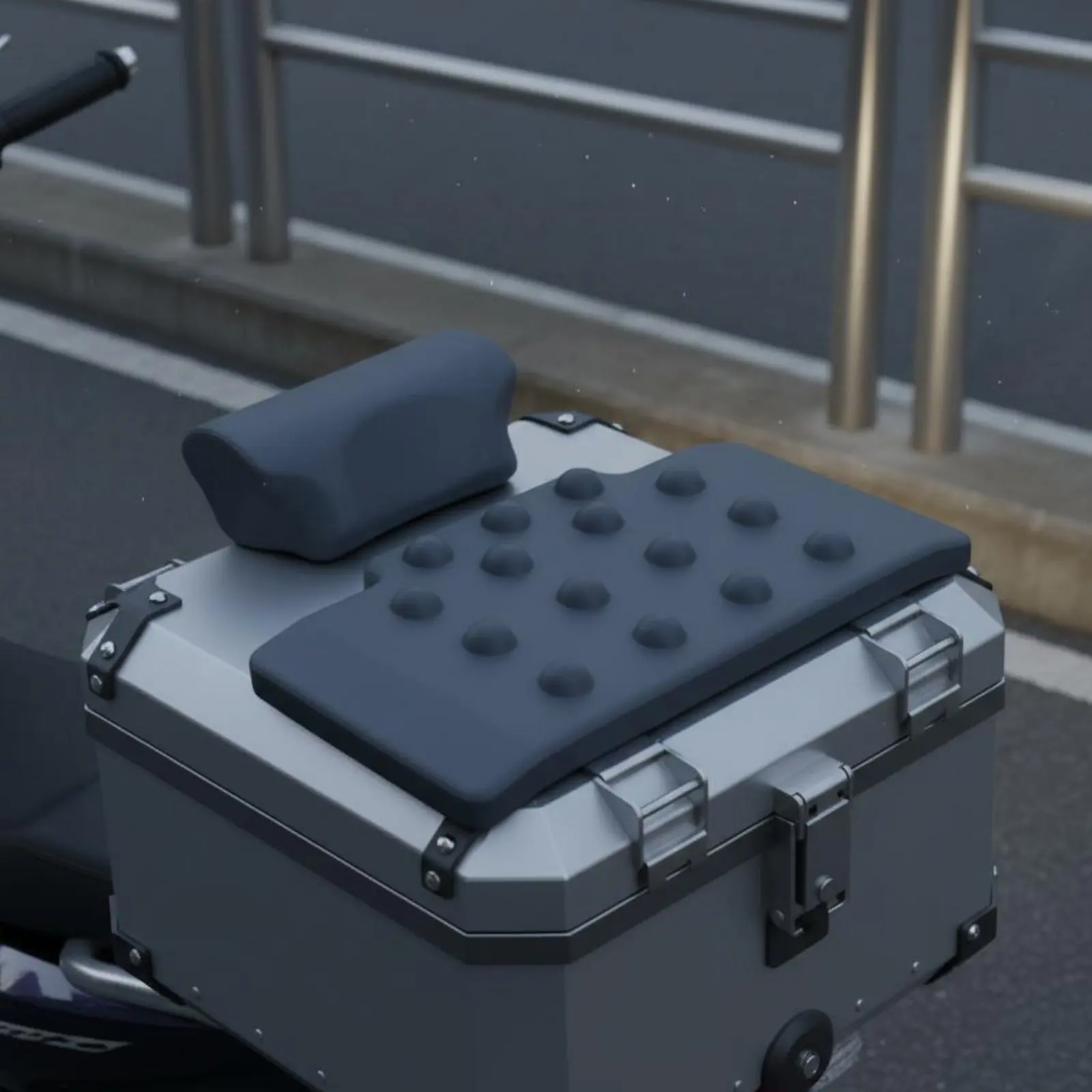 Respaldo para Baúl de Motocicleta, Mayor Comodidad, Respaldo para Baúl Trasero de Moto, Almohadilla Adhesiva para Baúl, Fácil Instalación