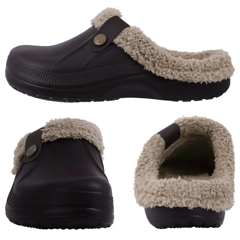Asgard Winter Pelz Pelzigen Hausschuhe Für Männer Outdoor Mode Wasserdichte Plüsch Baumwolle Hausschuhe Indoor Warme Gemütliche Nicht-slip hause Schuhe