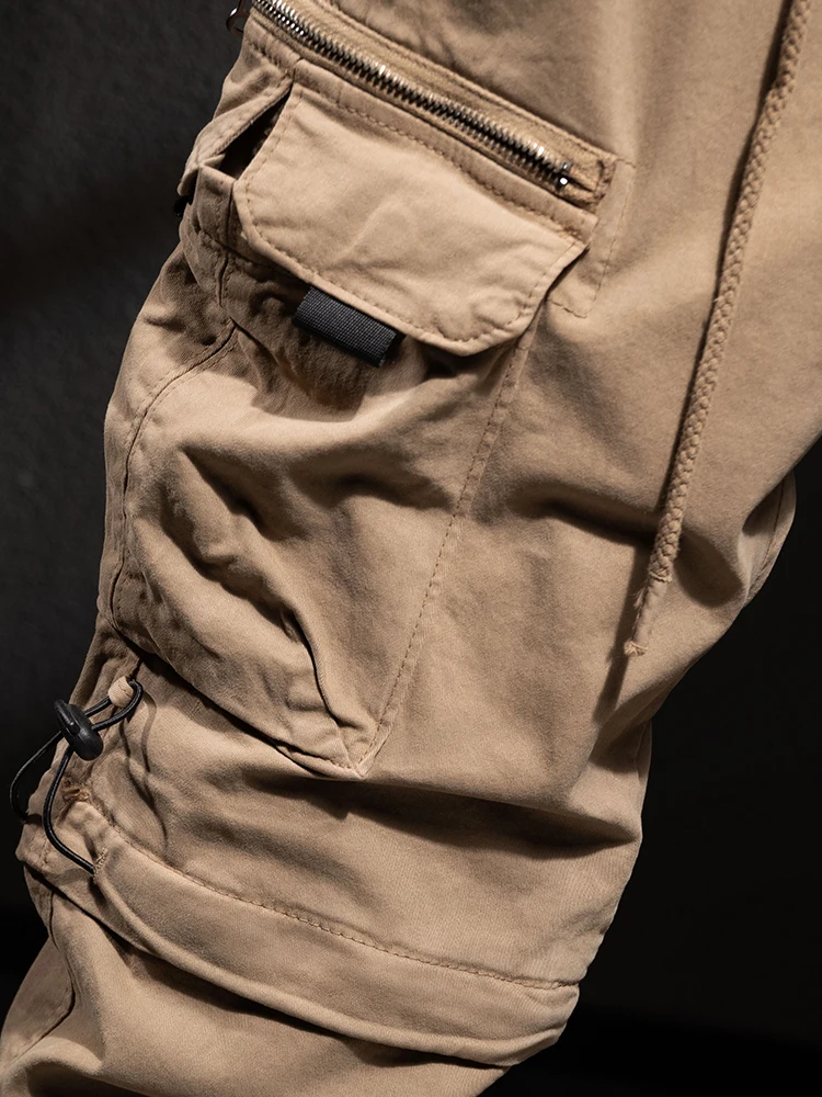 กางเกงทำงานผู้ชายทรงตรงแบบใหม่ปี 2025 สำหรับกิจกรรมกลางแจ้ง ผ้าฝ้ายแท้ สไตล์ลำลอง กางเกงพาราทรูปเปอร์แบบถอดได้ สำหรับฤดูใบไม้ร่วง