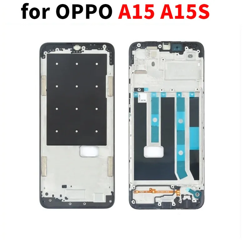 Battery Back Cover Housing For OPPO A15 A15S CPH2179 CPH2185 LCD Front Middle Frame + Camera lens & Side Button