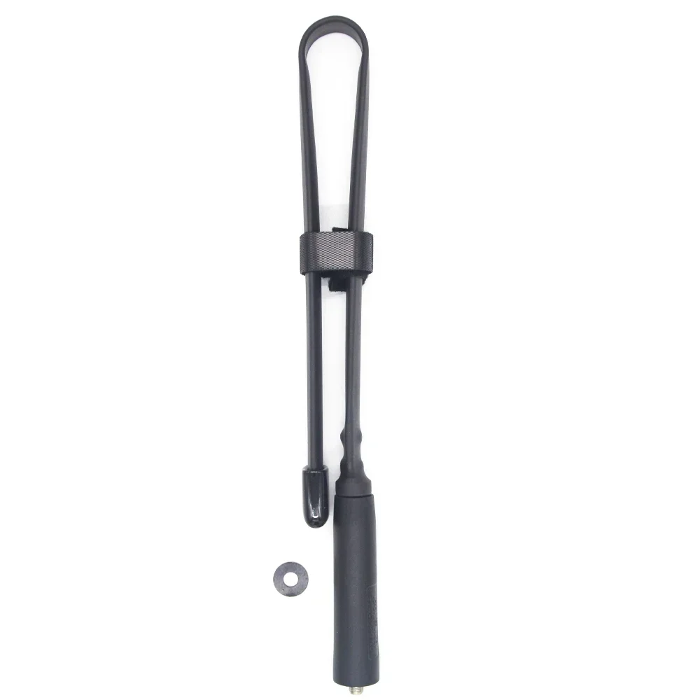 Antena dobrável SMA macho de 48 cm de banda dupla para walkie talkie YAESU ICOM TYT